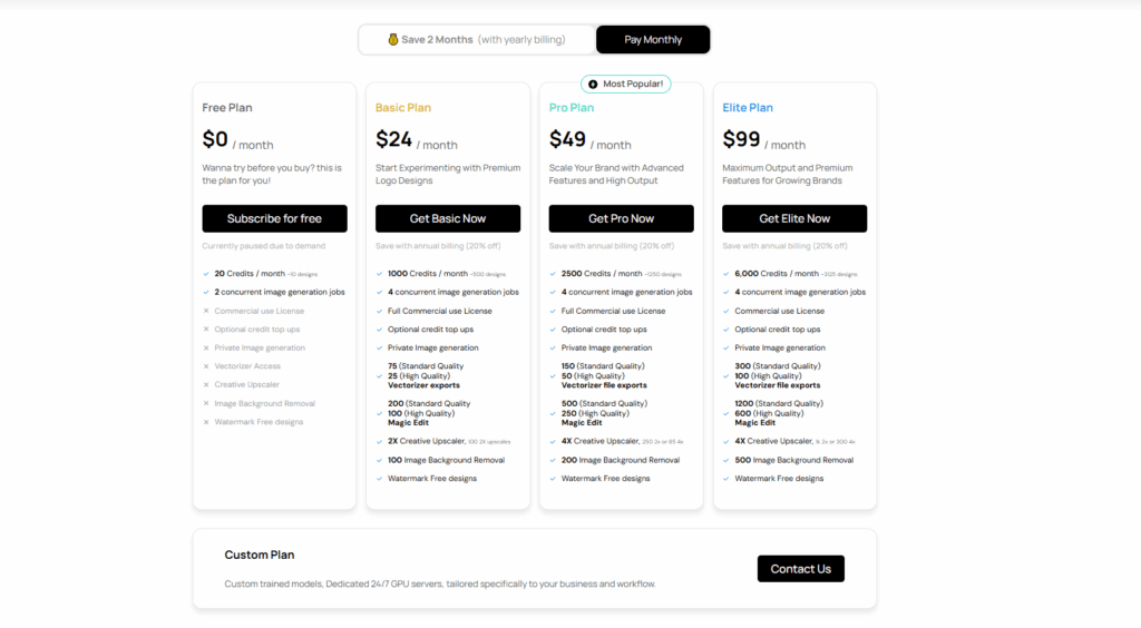 Logodiffusion Pricing Plan