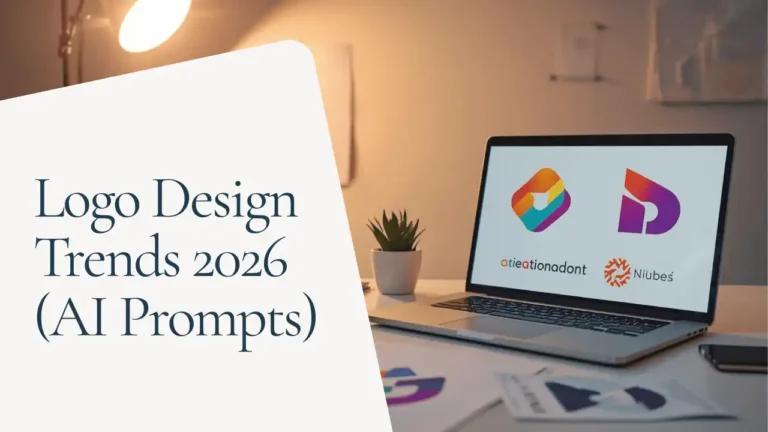 Top logo design trends 2026 showing glassmorphism and gradients