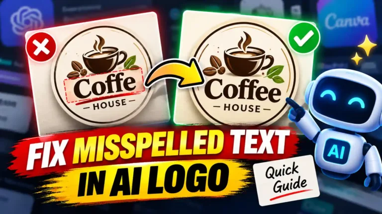 How to Fix Misspelled Text in an AI Generated Logo