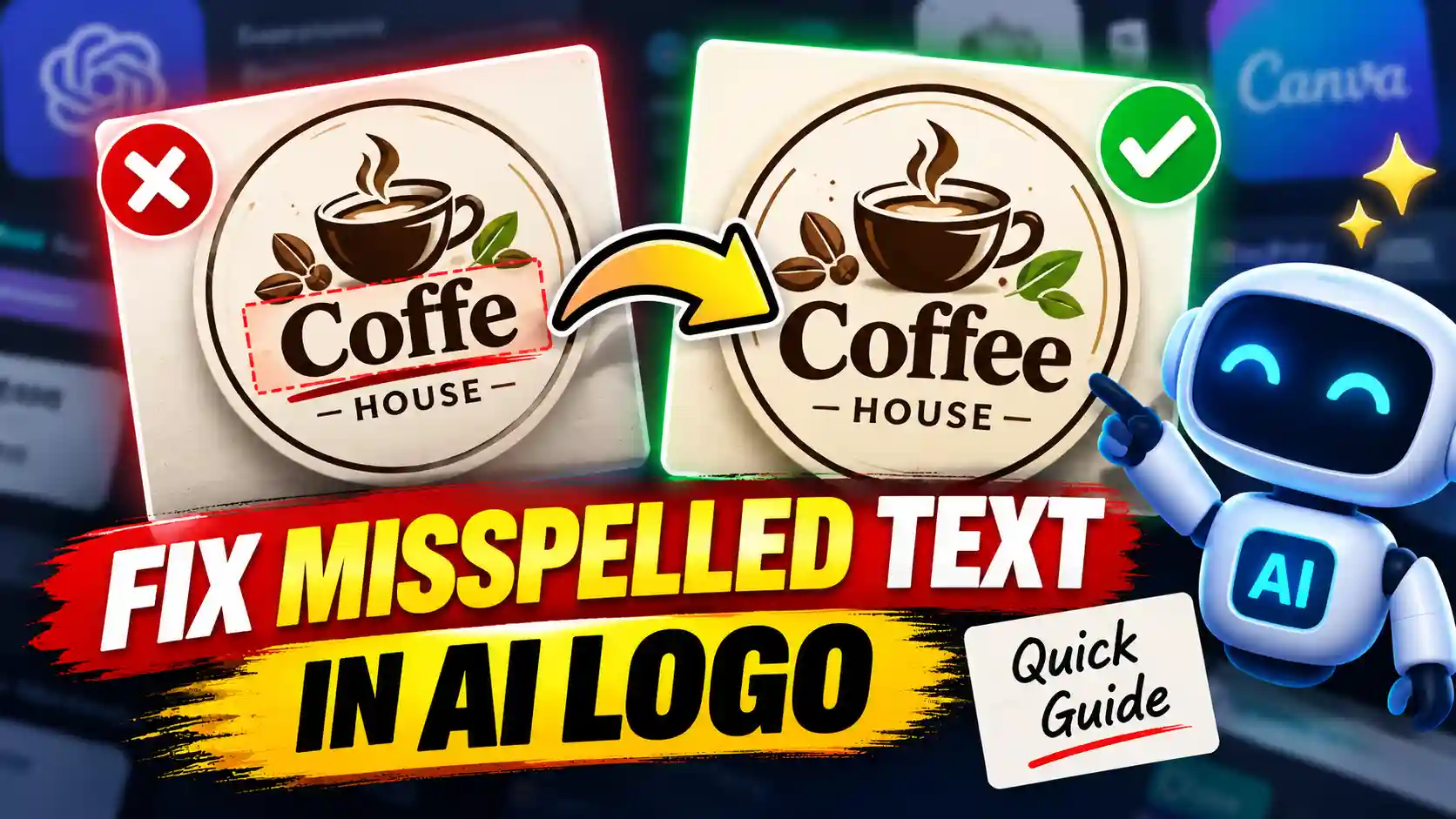 How to Fix Misspelled Text in an AI Generated Logo