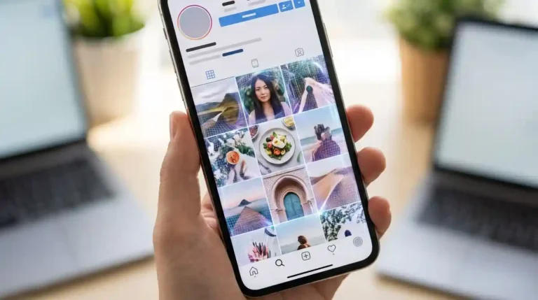 Smartphone displaying Instagram photos with an AI image editing interface — Meta Muse Image privacy concerns